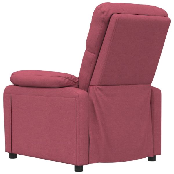 Масажен стол, виненочервен, текстил