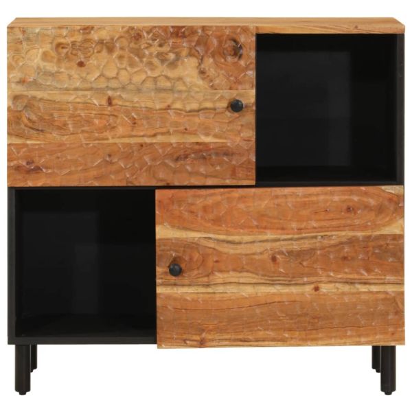 Страничен шкаф, 80x33x75 см, акациево дърво масив