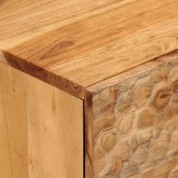 Страничен шкаф, 80x33x75 см, акациево дърво масив