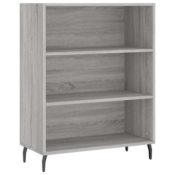 Висок шкаф, сив сонома, 69,5x34x180 см, инженерно дърво