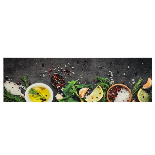 Кухненско килимче, миещо, подправки, 45x150 см, кадифе