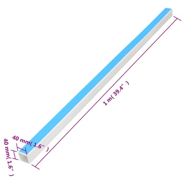 Кабелен канал самозалепващ 40x40 мм 10 м PVC