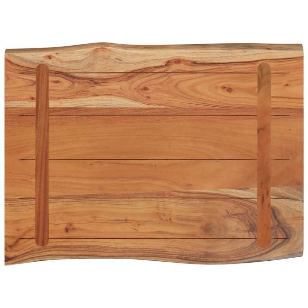 Плот за маса, 80x60x2,5 см, правоъгълен, акация масив, жив ръб