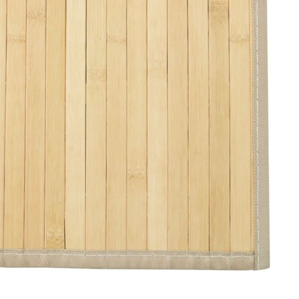 Килим, правоъгълен, натурален, 60x200 см, бамбук