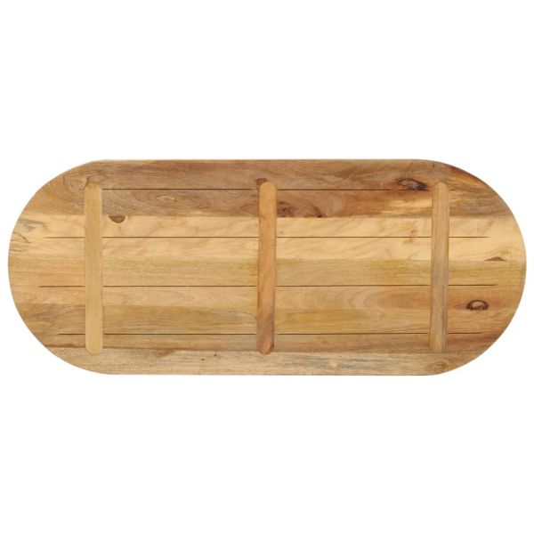 Плот за маса 110x40x2,5 см овален масивно дърво грубо манго