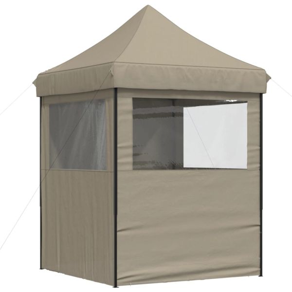 Сгъваема парти шатра pop-up с 4 странични стени таупе