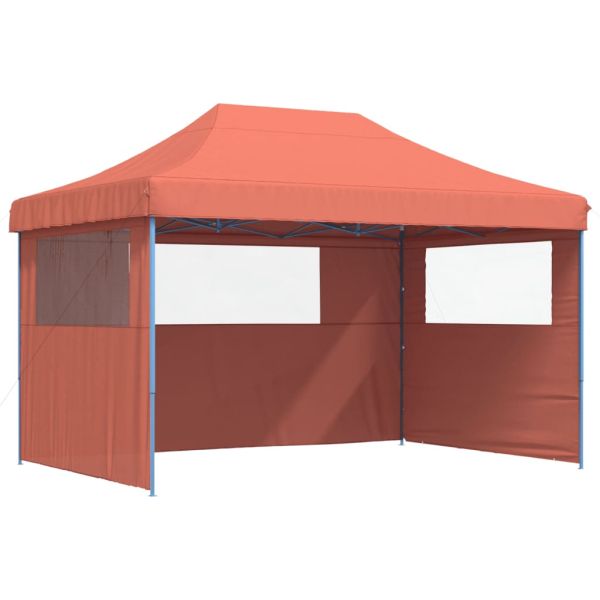 Сгъваема парти шатра pop-up с 3 странични стени теракота