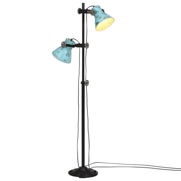 Подова лампа 25 W винтидж състарено синьо 25x25x90/140 см E27