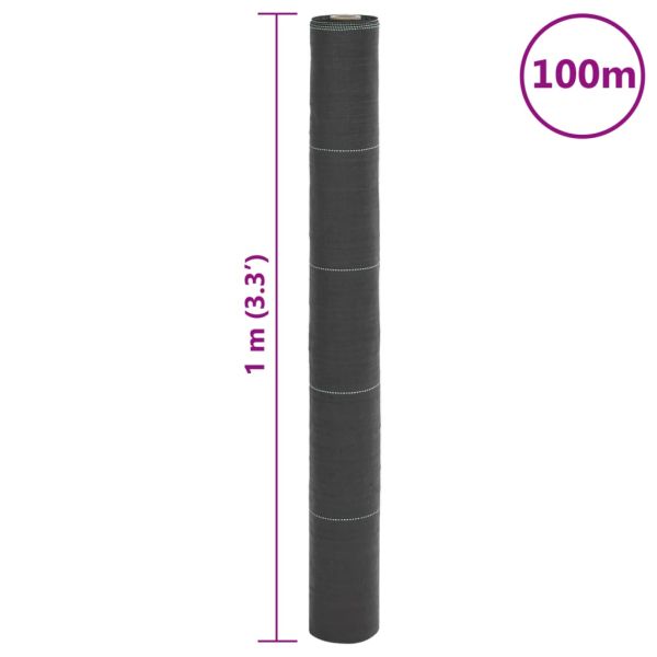 Мембрана против плевели, черна, 1x100 м, PP