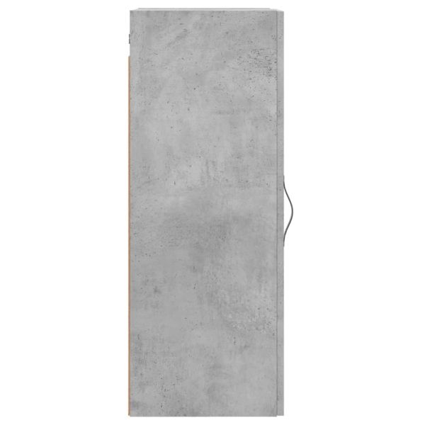 Стенен шкаф, бетонно сив, 34,5x34x90 см, инженерно дърво