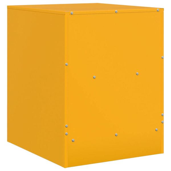 Нощни шкафчета 2 бр горчица жълто 34,5x39x44 см стомана
