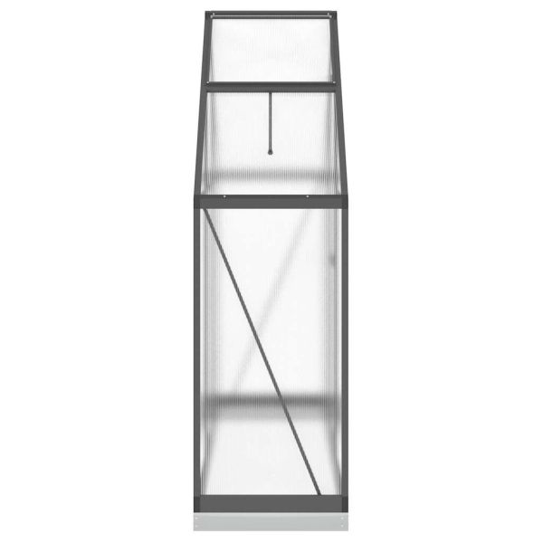 Оранжерия с основа рамка антрацит 169x58x202 см алуминий