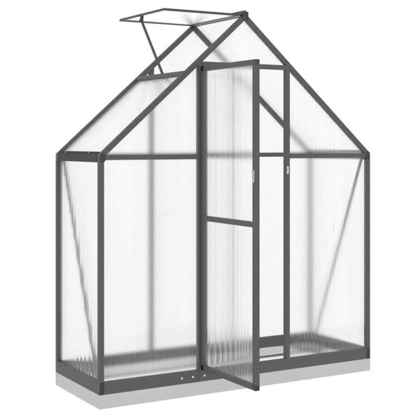 Оранжерия с основа рамка антрацит 169x58x202 см алуминий