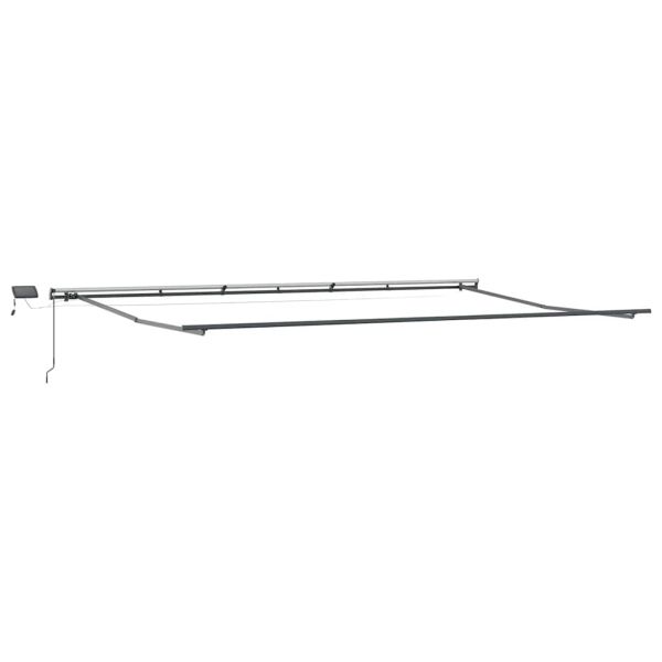 Ръчно прибираща се тента с LED, бордо, 600x300 см