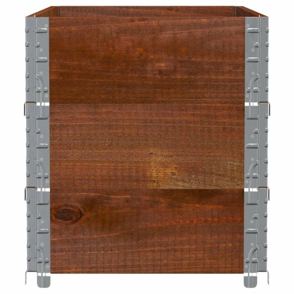 Палетни страници, кафяв, 3 бр, 100x50см, борова дървесина масив