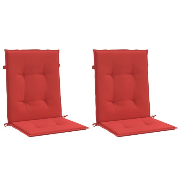 Възглавници за столове 2 бр червени 100x50x3 см Оксфорд плат