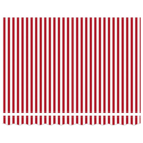 Прибираща се тента Червено и бяло 300 x 250 cm