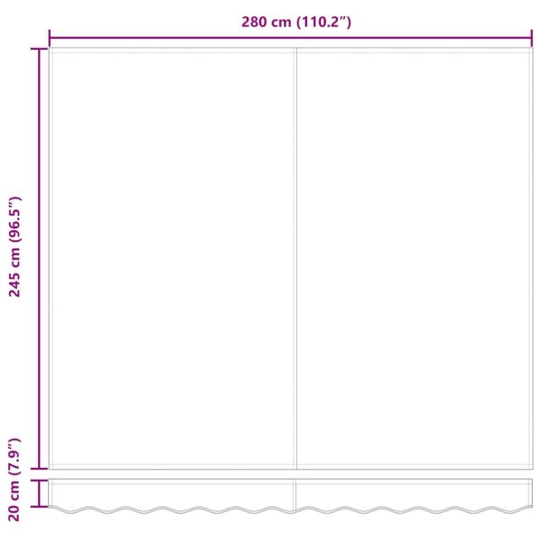 Прибираща се тента Червено и бяло 300 x 250 x 165 см