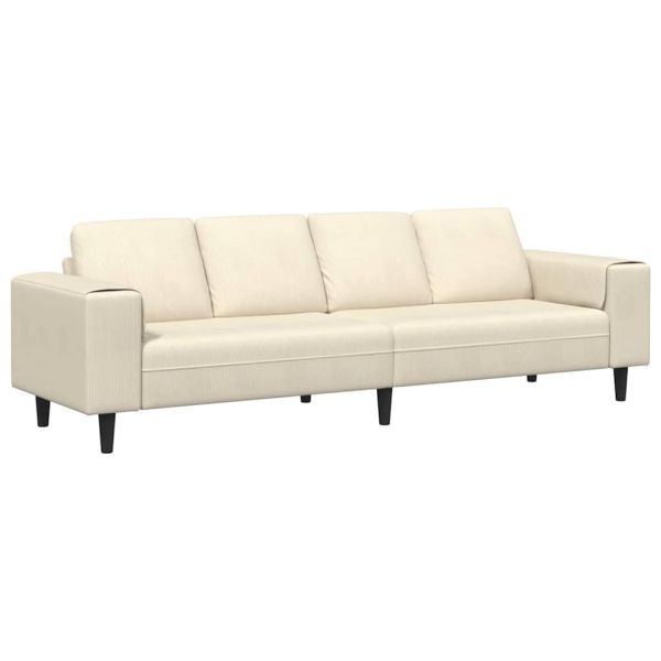 Диван Крем 250 x 77 x 76 см Кордюрова тъкан