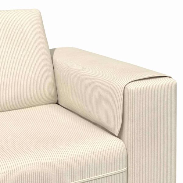 Диван Крем 250 x 77 x 76 см Кордюрова тъкан