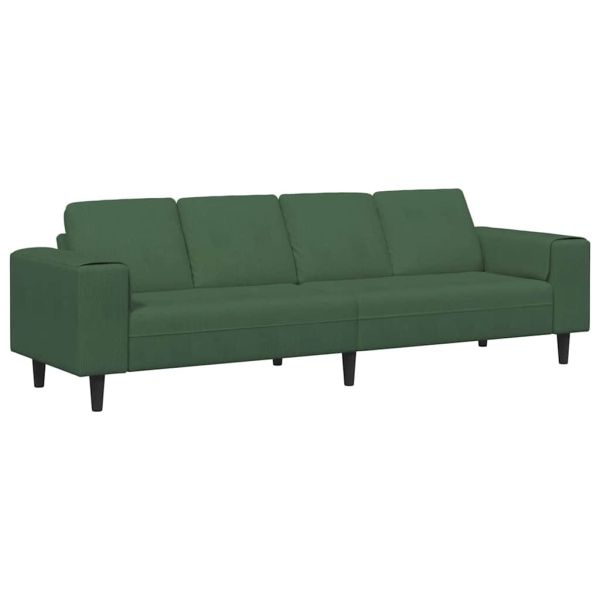 Диван Тъмен зелен 250 x 77 x 76 см Кордюрова тъкан
