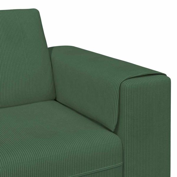 Диван Тъмен зелен 250 x 77 x 76 см Кордюрова тъкан