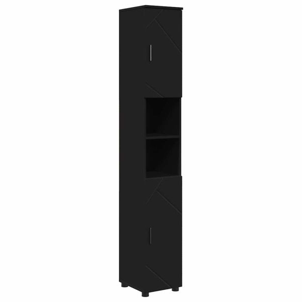 Комплект мебели за баня 5 бр. Черно 61 x 35 x 64 см