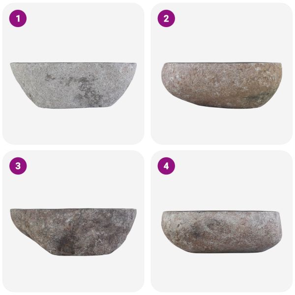 Басейн Овална Сиво (32-37) x (27-30) x 12 см Речен камък