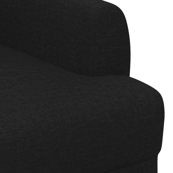 Двуместен диван с копчета Черно 116 x 67 x 80 см Текстил