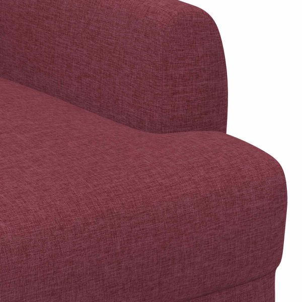 Двуместен диван с копчета Виненочервен 116 x 67 x 80 см Текстил