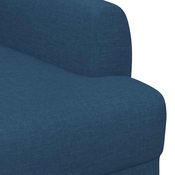 Двуместен диван с копчета Синьо 116 x 67 x 80 см Текстил