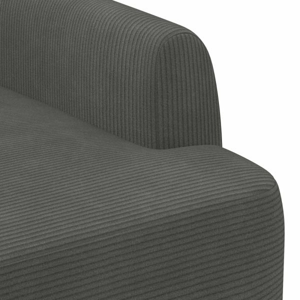 Двуместен диван с копчета Тъмносиво 116 x 67 x 81 см