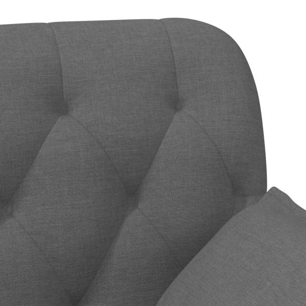 Двуместен диван с копчета Тъмносиво 111 x 68 x 80 см Текстил