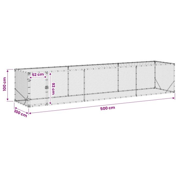 Птича птица Сребристо 500 x 100 x 100 cm Поцинкована стомана