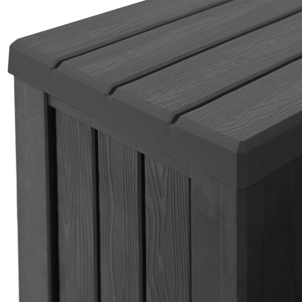 Стъпало за басейн със съхранение 2-степ Черно 93 x 57 x 35 см
