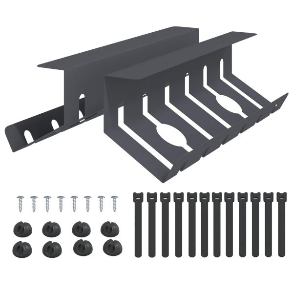Т Tray за управление на кабелите под бюрото 2 бр. Антрацит
