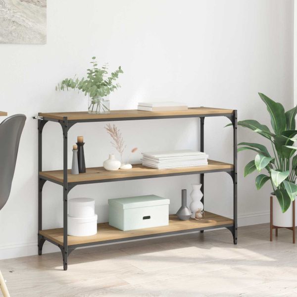 Шкаф за книги 3 нива 100 x 33 x 70,5 см дъб артизан