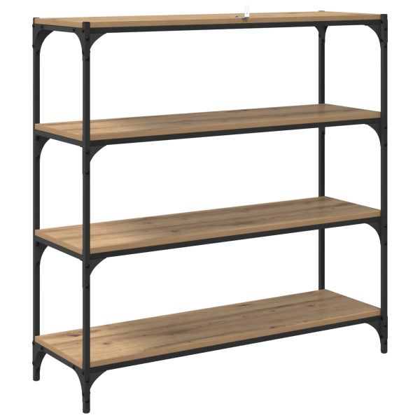 Шкаф за книги 3 нива 100 x 33 x 100 см Дъб