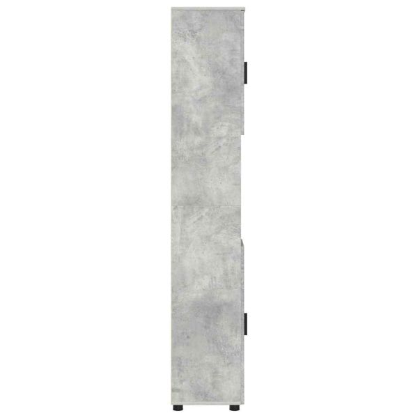 Шкаф за баня със съхранение Циментено сиво 30 x 35 x 192 см