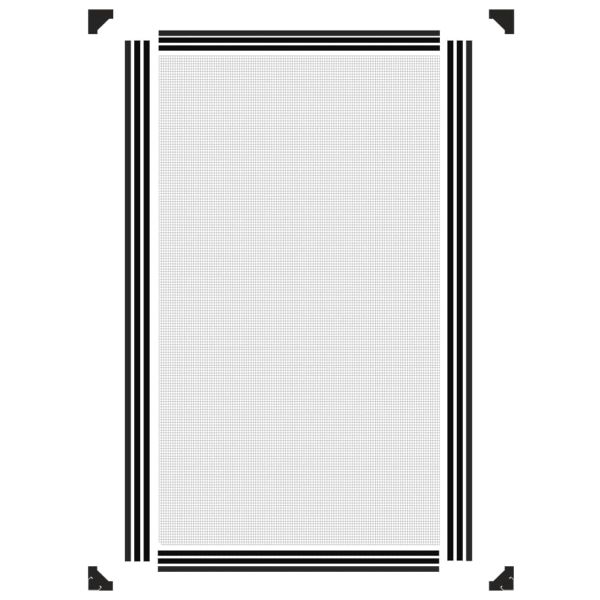Магнитна мрежа против насекоми за прозорци, антрацит, 80x140 см