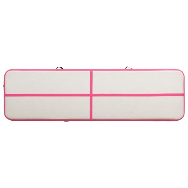 Надуваем дюшек за гимнастика с помпа, 700x100x20 см, PVC, розов