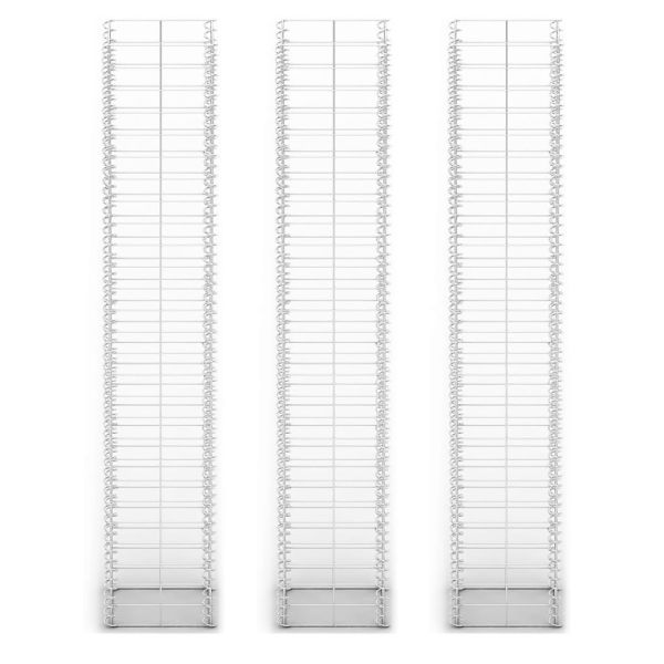 Комплект габиони, 3 бр, поцинкована тел, 25x25x150 см