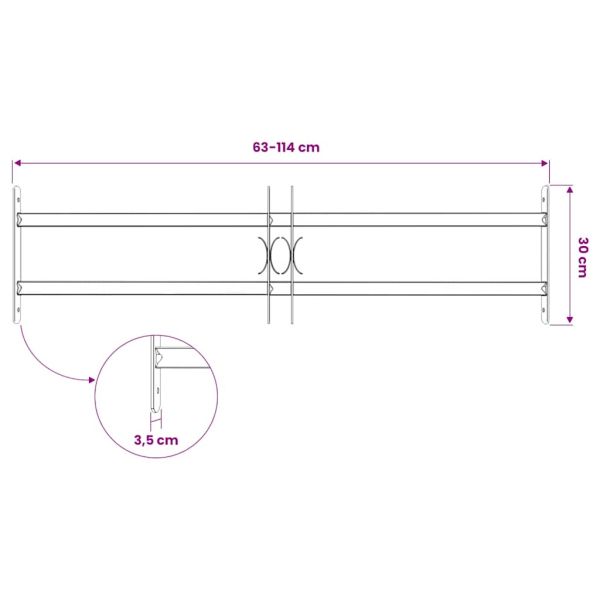 Решетки за прозорци 700-1050 mm Поцинкована стомана Сребристо