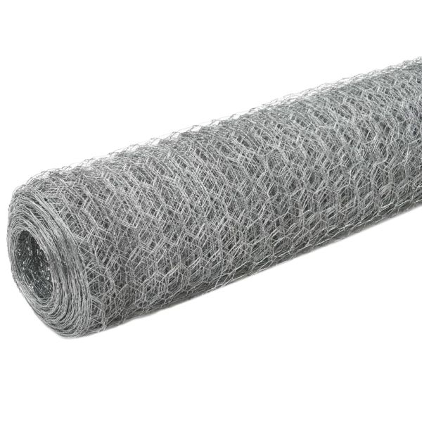 Кокошкарска мрежа, поцинкована стомана, 25x1,2 м, сребриста
