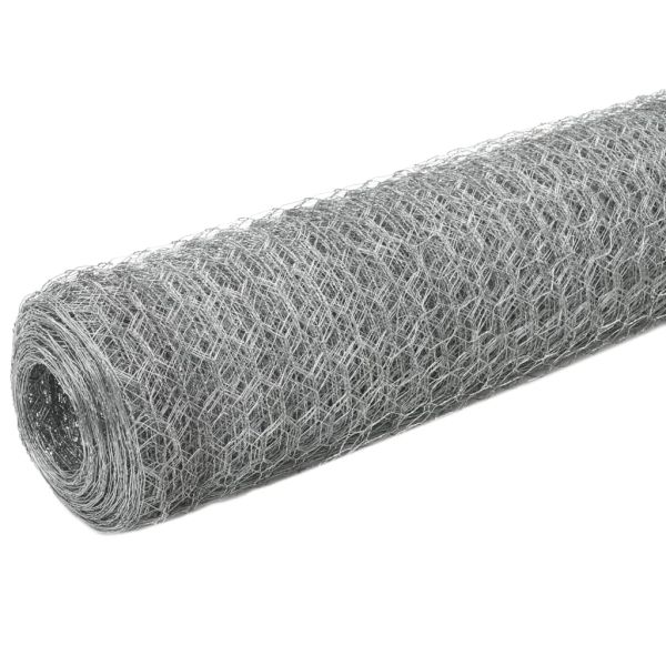 Кокошкарска мрежа, поцинкована стомана, 25x1,2 м, сребриста