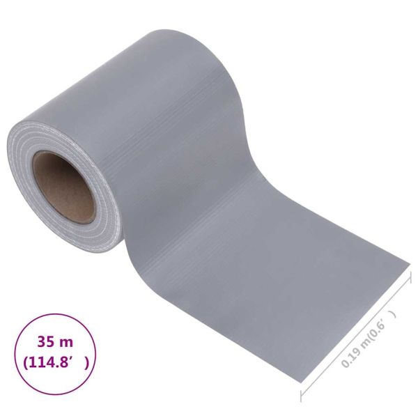 PVC лента за поверителност 35x0,19 м, матово светло сива