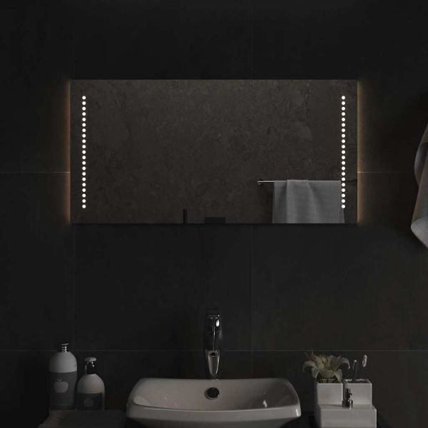 LED огледало за баня, 80x40 см
