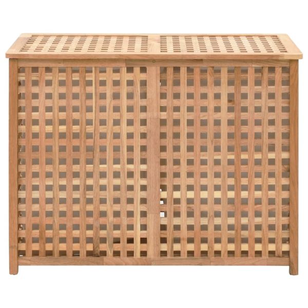 Кош за пране 39x39x65 см масивно орехово дърво