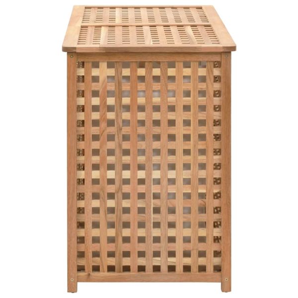 Кош за пране 39x39x65 см масивно орехово дърво