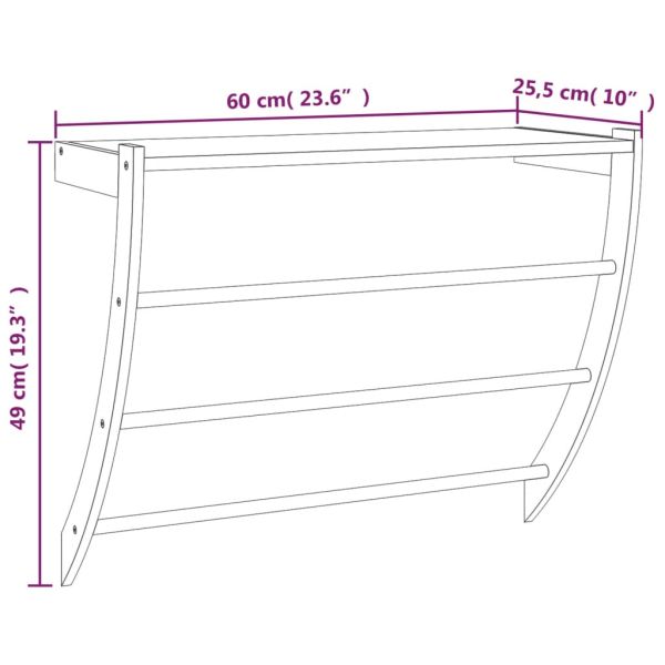 Поставка за хавлии 60x25,5x49 см масивна орехова дървесина